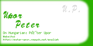 upor peter business card